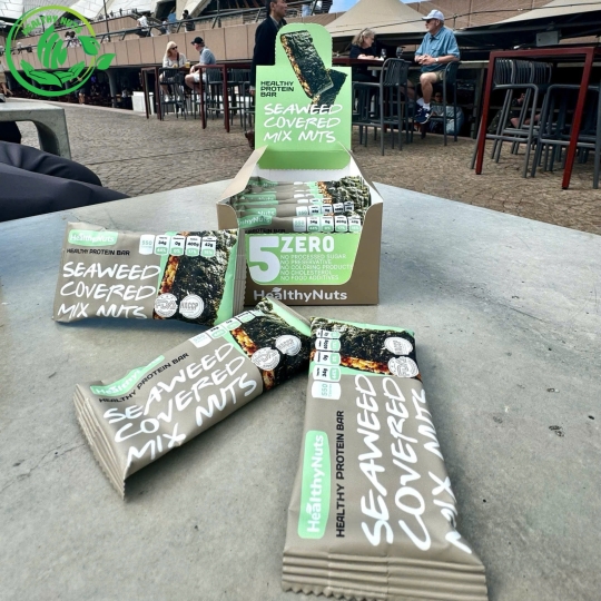 RONG BIỂN KẸP HẠT (SEAWEED COVERED MIX NUTS BAR)